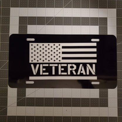 Veteran Flag License Plate