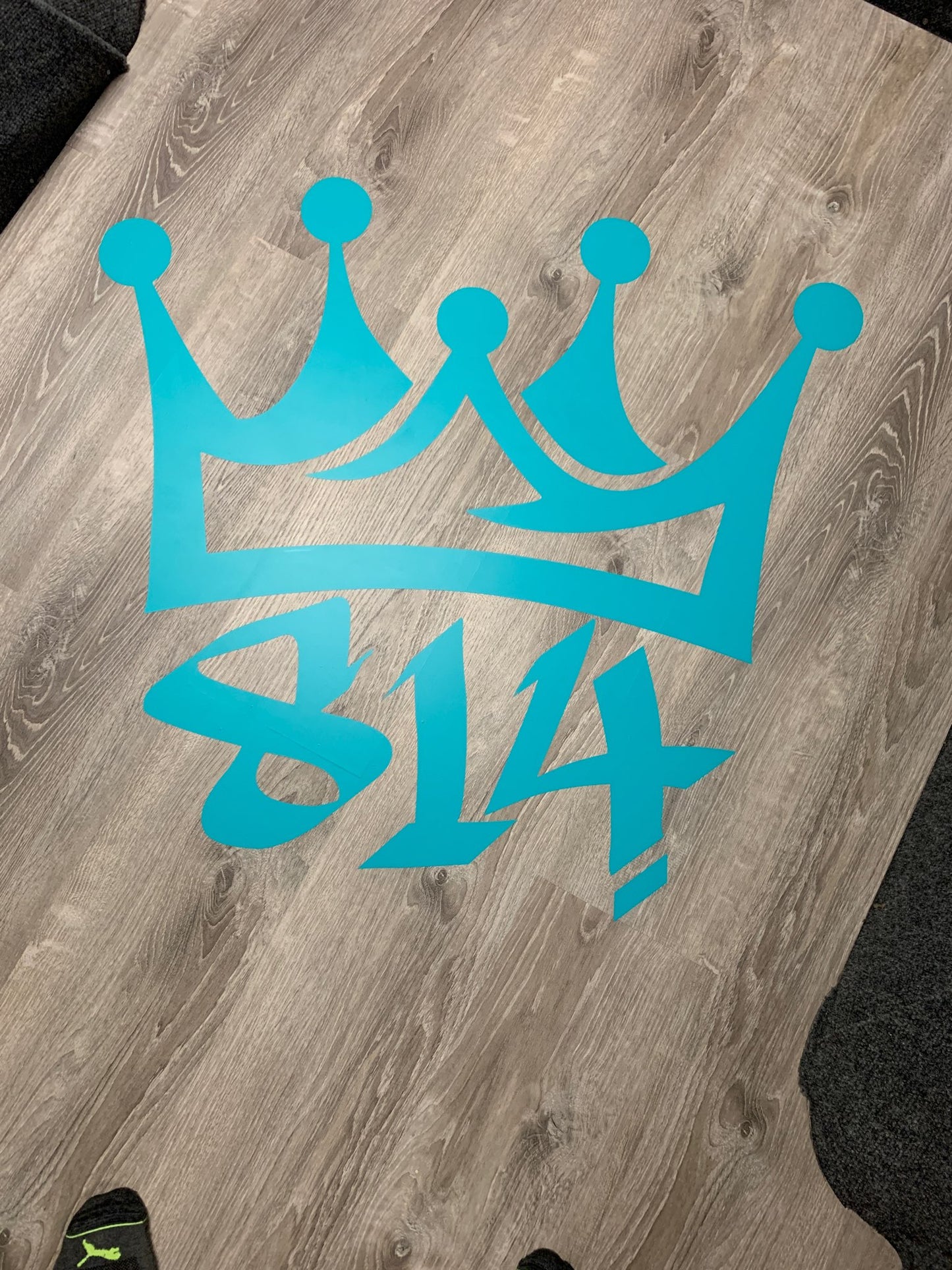 Custom Area Code Crown Decal